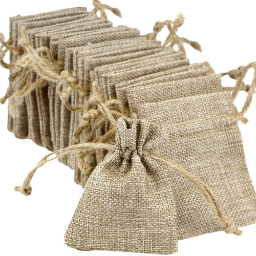 (7 x 9 cm) 30 PCS Burlap Drawstring Gift Bags