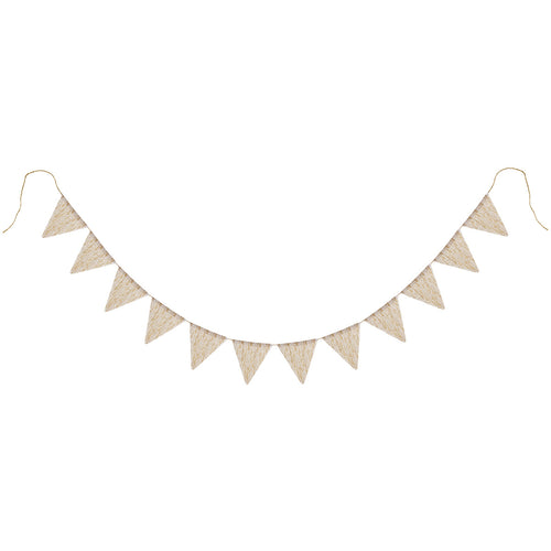 Burlap with Lace Pennant Banner