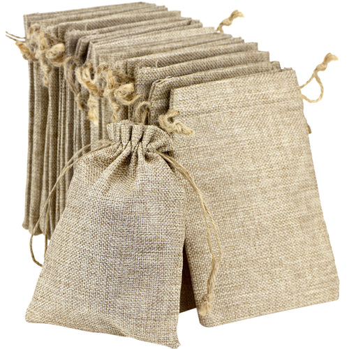 (18 x 13 cm) 20 PCS Burlap Drawstring Gift Bags