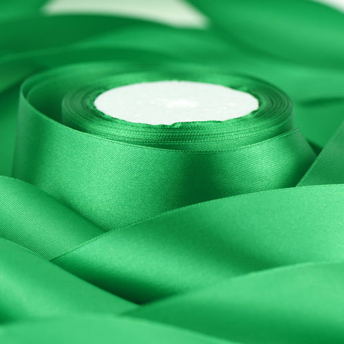 40mm Green Single Sided Satin Ribbon