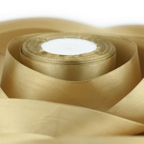 50mm Light Brown Single Sided Satin Ribbon