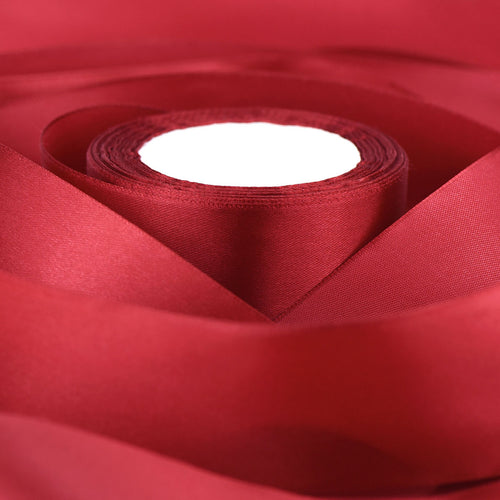 40mm Red Wine Single Sided Satin Ribbon