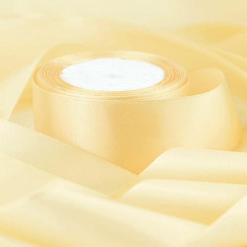 50mm Lemon Chiffon Single Sided Satin Ribbon
