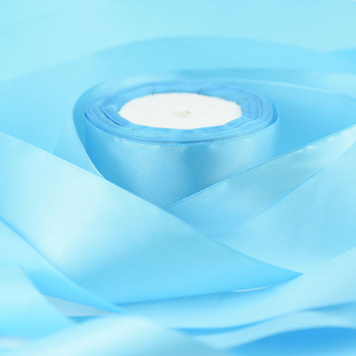 50mm Light Blue Single Sided Satin Ribbon