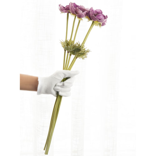 5 Long Stems (Light Purple) Anemone ‘Real Touch’ Artificial Flower
