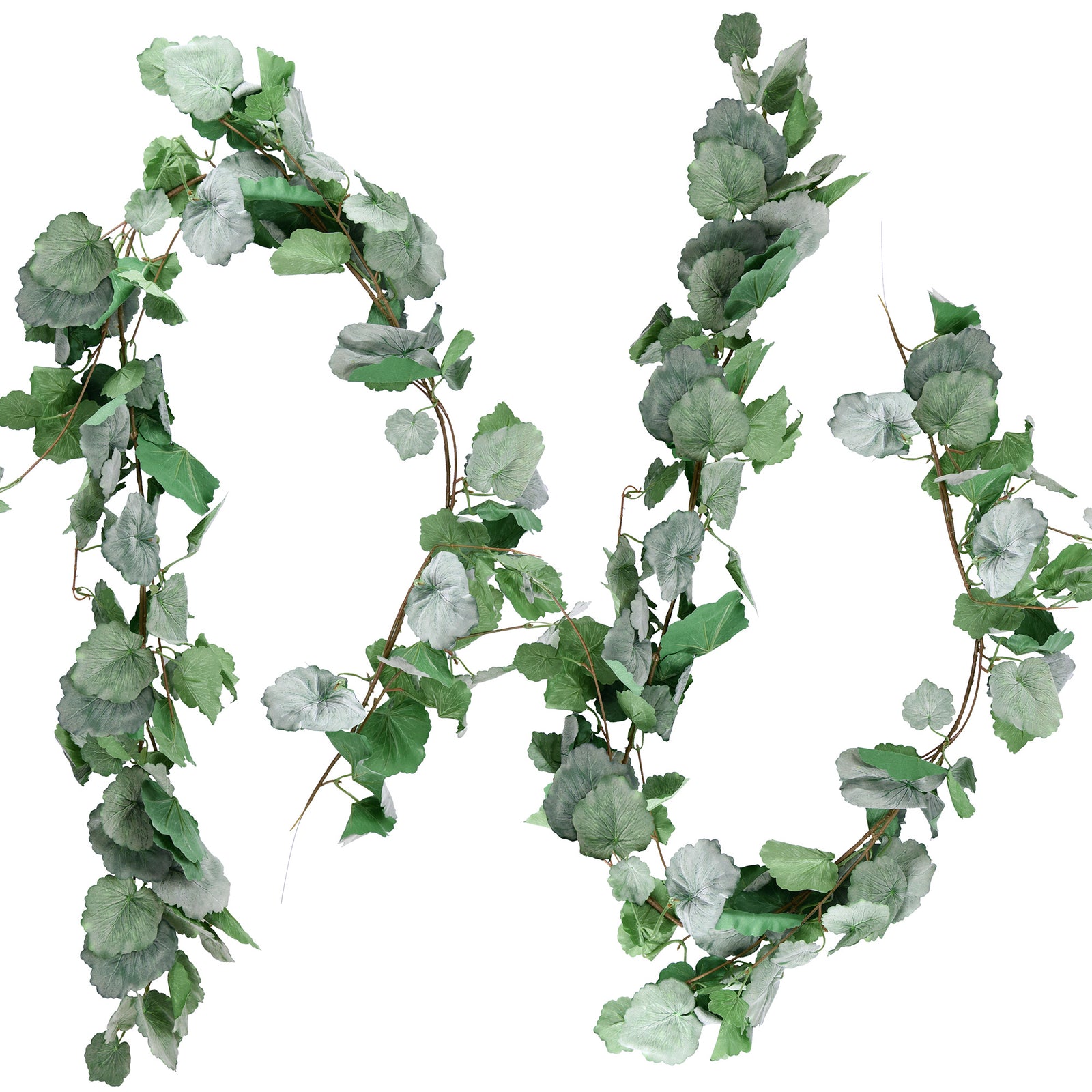 FiveSeasonStuff 2 Pcs Begonias Leaves Garland Artificial Silk Leaves Vine (3.4 metres) Hanging Decorations for Home Wall Decoration, Wedding Decor, Bridal, Wreaths (Begonias Leaves 2pcs)