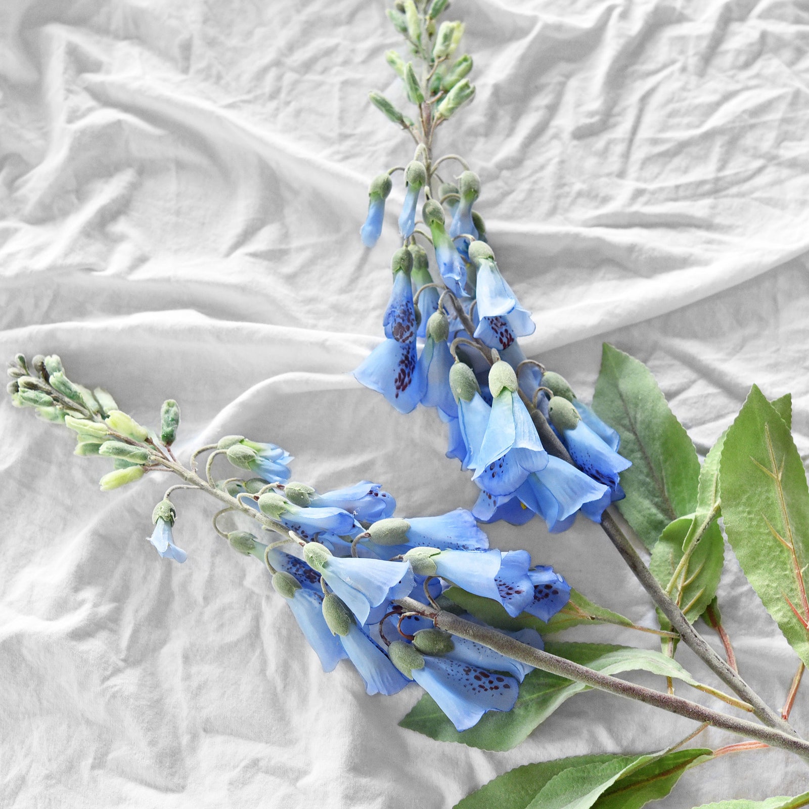 FiveSeasonStuff Artificial Flowers Foxgloves (Tranquil Blue) Silk Plants Flowers Bouquet Wedding Décor 29.1 inches (2 Stems)