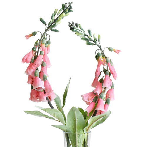FiveSeasonStuff Artificial Flowers Foxgloves (Digitalis Purpurea) Silk Plants Flowers Bouquet Wedding Décor 29.1 inches (2 Stems)