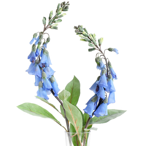 FiveSeasonStuff Artificial Flowers Foxgloves (Tranquil Blue) Silk Plants Flowers Bouquet Wedding Décor 29.1 inches (2 Stems)