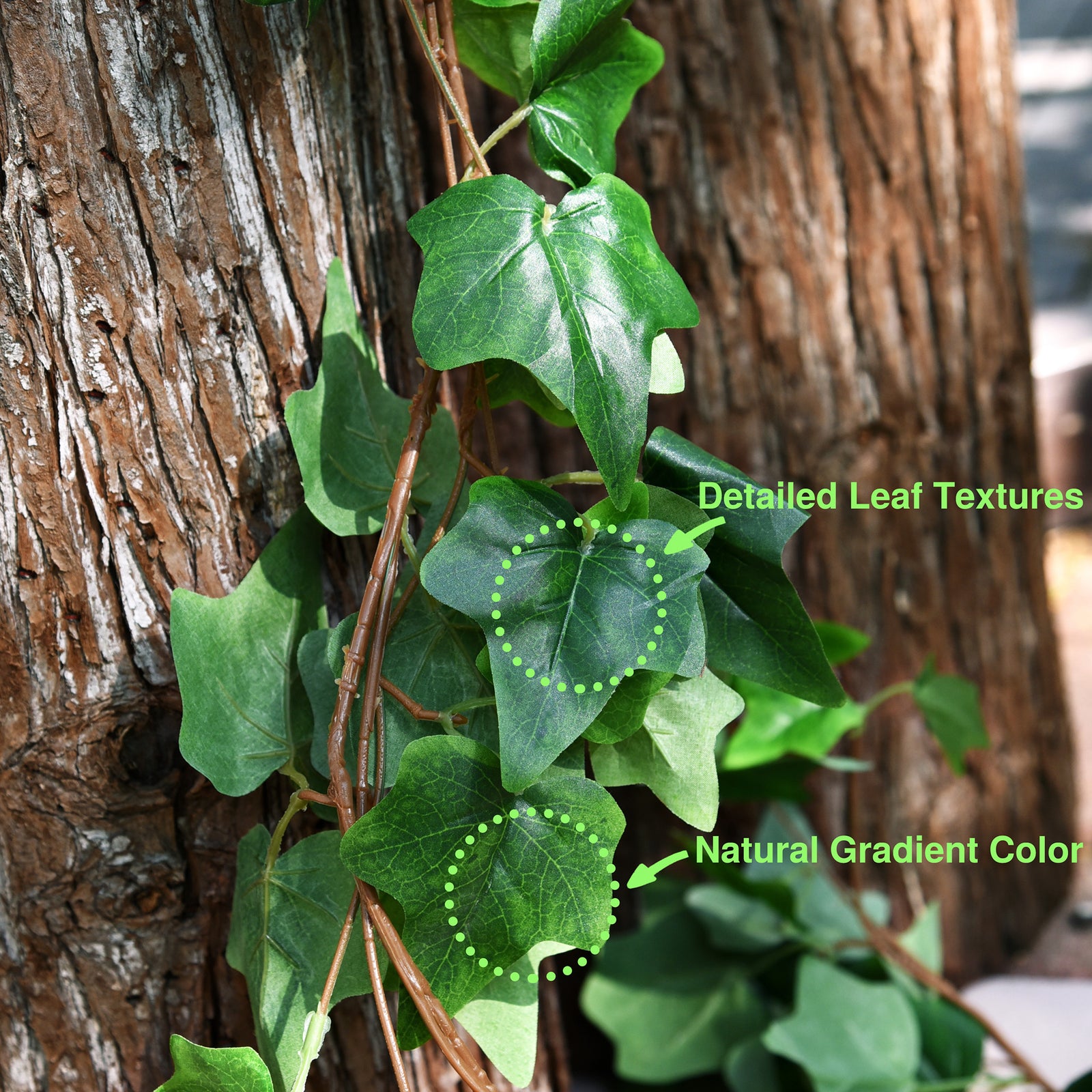 2 Bunch/4 Bunch Ivy Leaf Artificial Plants Plastic Fake Vine Hanging Ivy  Artificial Ivy Garland Artificial Greenery Leaves for Wedding Party Garden