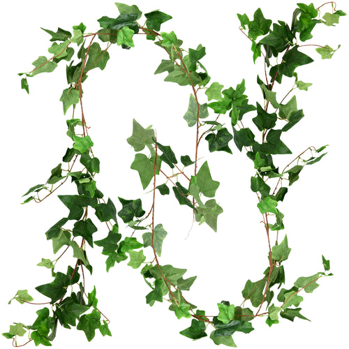 FiveSeasonStuff 2 Pcs Ivy Garland Artificial Silk Leaf Vine Hanging Garland for Wall Decoration, Wedding, Bridal, Wreaths