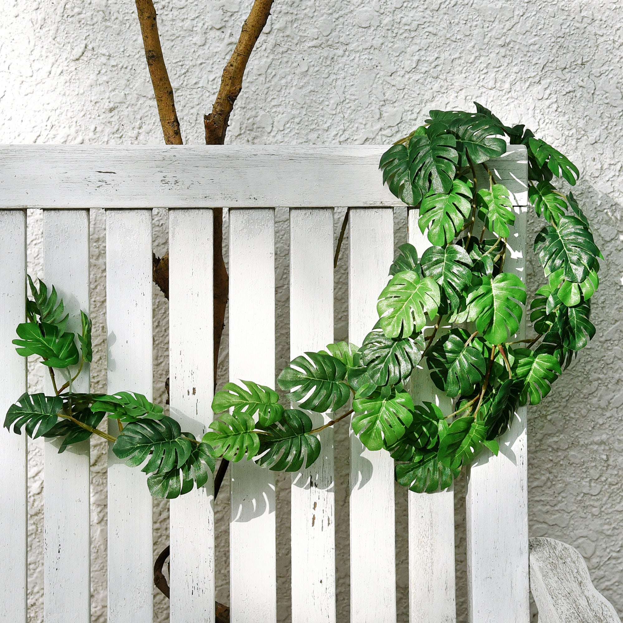 Faux Leafy Green Garland, Bendable Vine