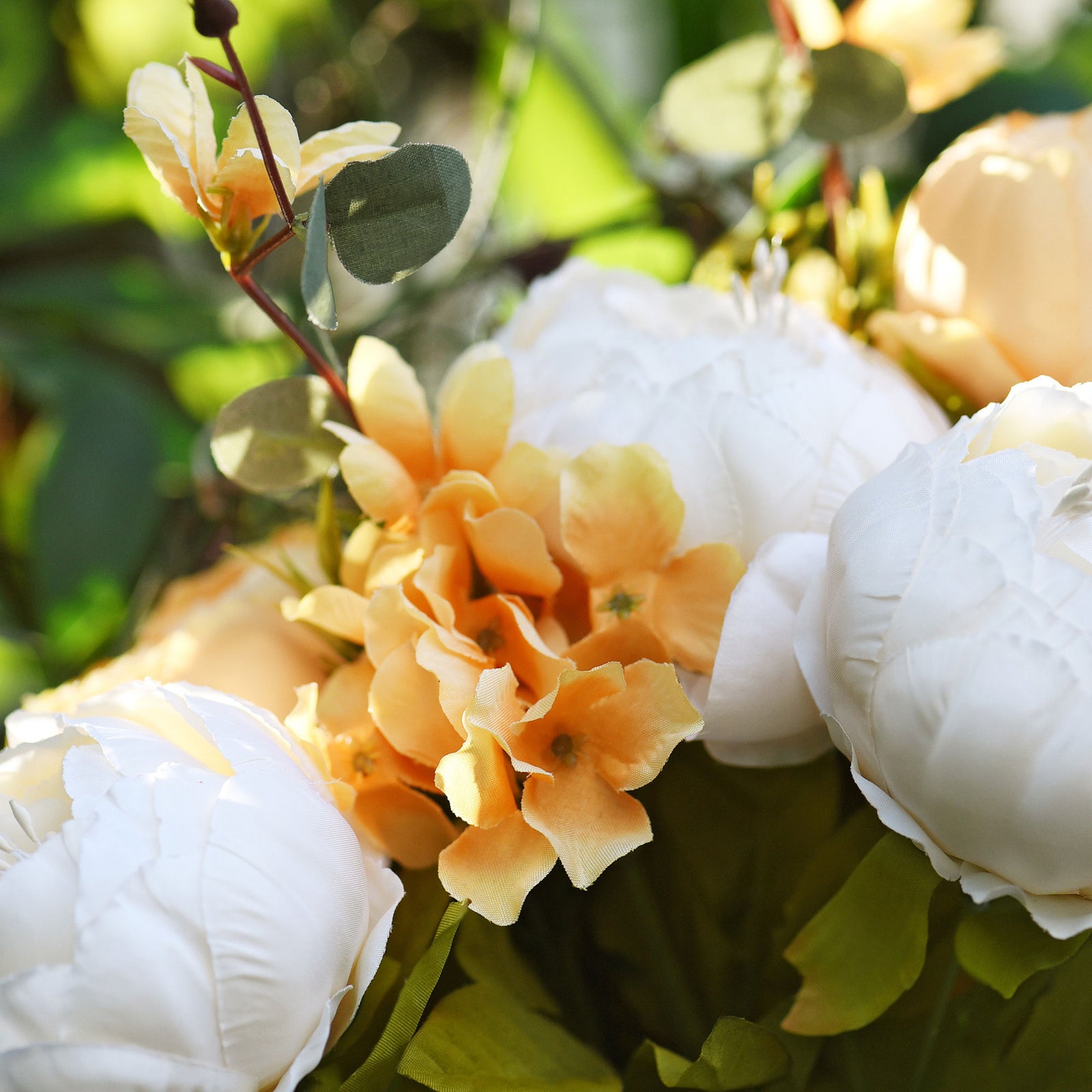 FiveSeasonStuff (Summer Breeze)Silk Peonies Artificial Flower Bouquet