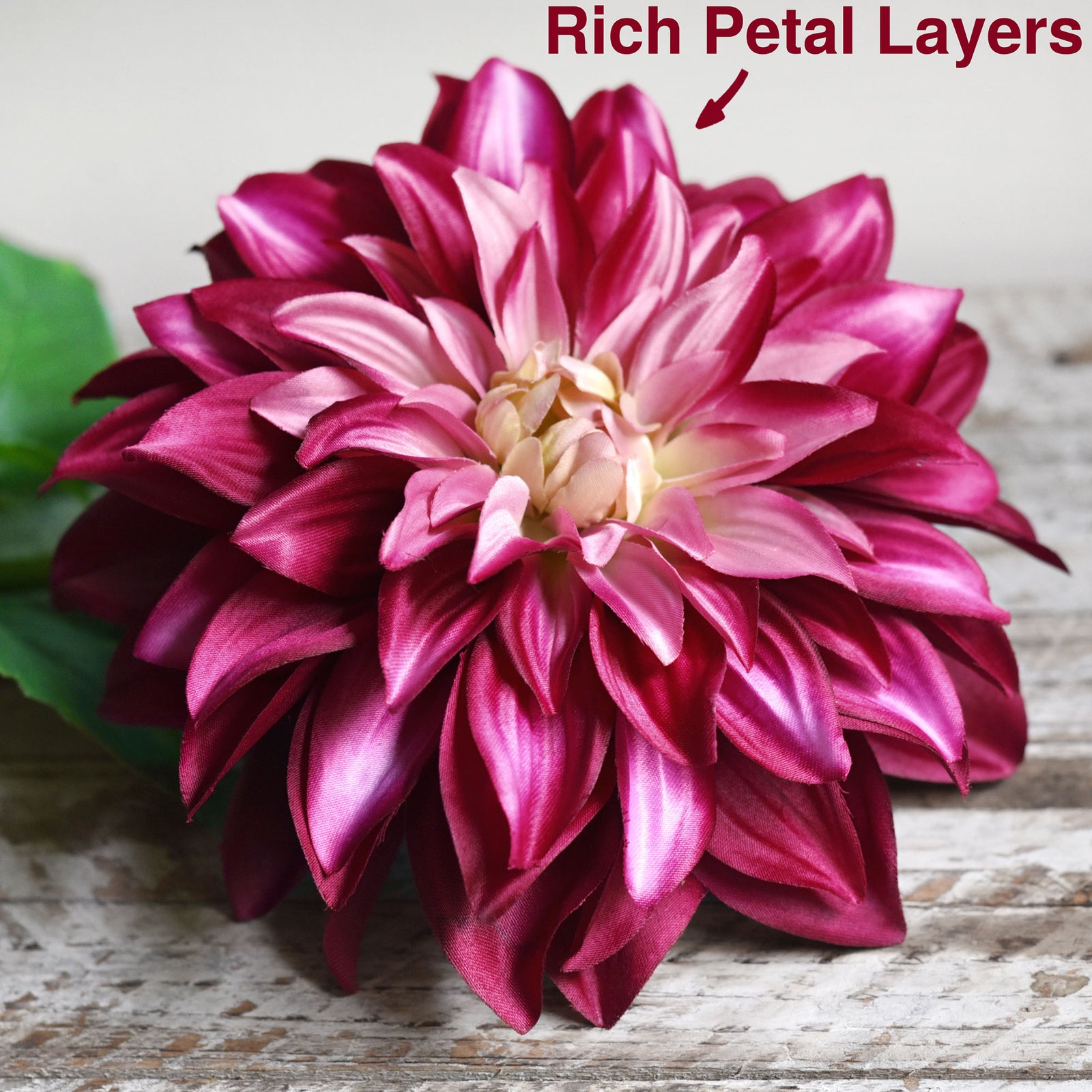 FiveSeasonStuff Artificial Flowers Dahlia Silk Flowers for Outdoors Indoors and Tall Vases (French Pink)