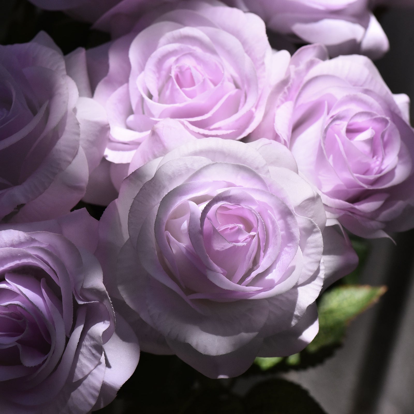 Real Touch 10 Stems "Pale Purple" Silk Artificial Roses Flowers ‘Petals Feel and Look like Fresh Roses'
