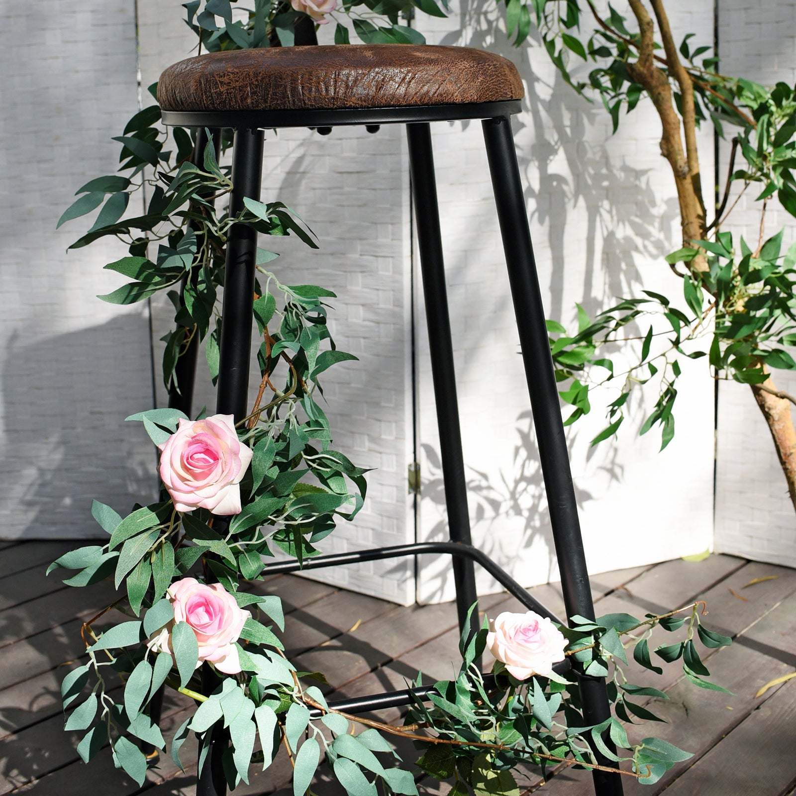 Artificial Plants Green Hanging Flower Rose Vine Home Wedding Garden  Decoration