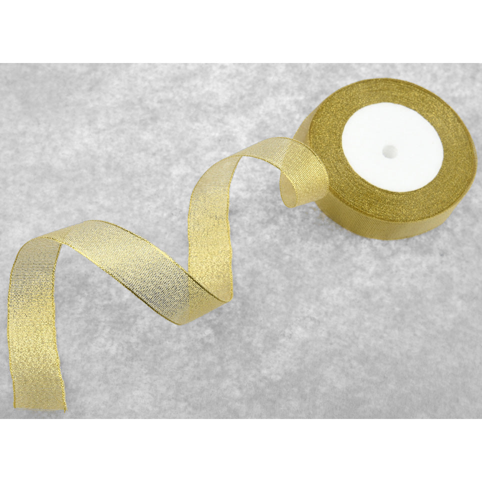 20mm Gold Metallic  Single Sided Ribbon
