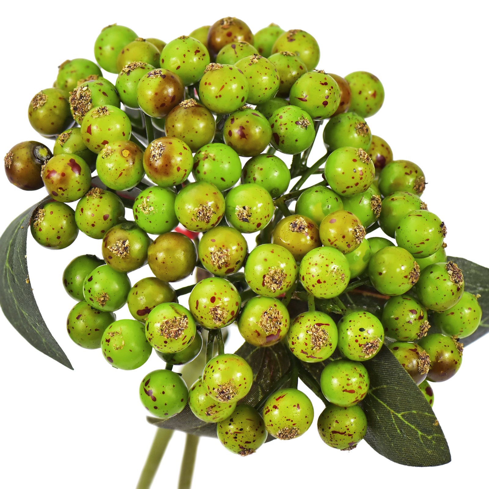 2 Berry Stems Artificial Fruit Holly Berries Decoration with Soft Bendable Stems for Vases, Bouquets and Floral Arrangements