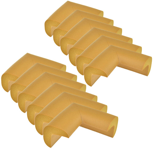 12 Pieces Ginger Standard L-Shaped Foam Corner Protectors