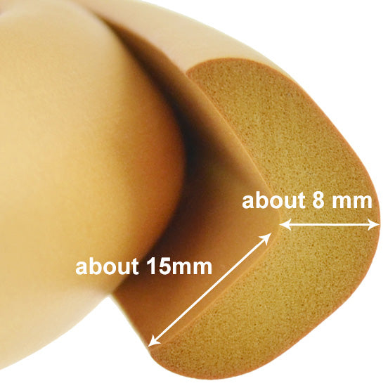 1 Roll Ginger Standard L-Shaped Foam Edge Protector 78.7 inches (2 meters)