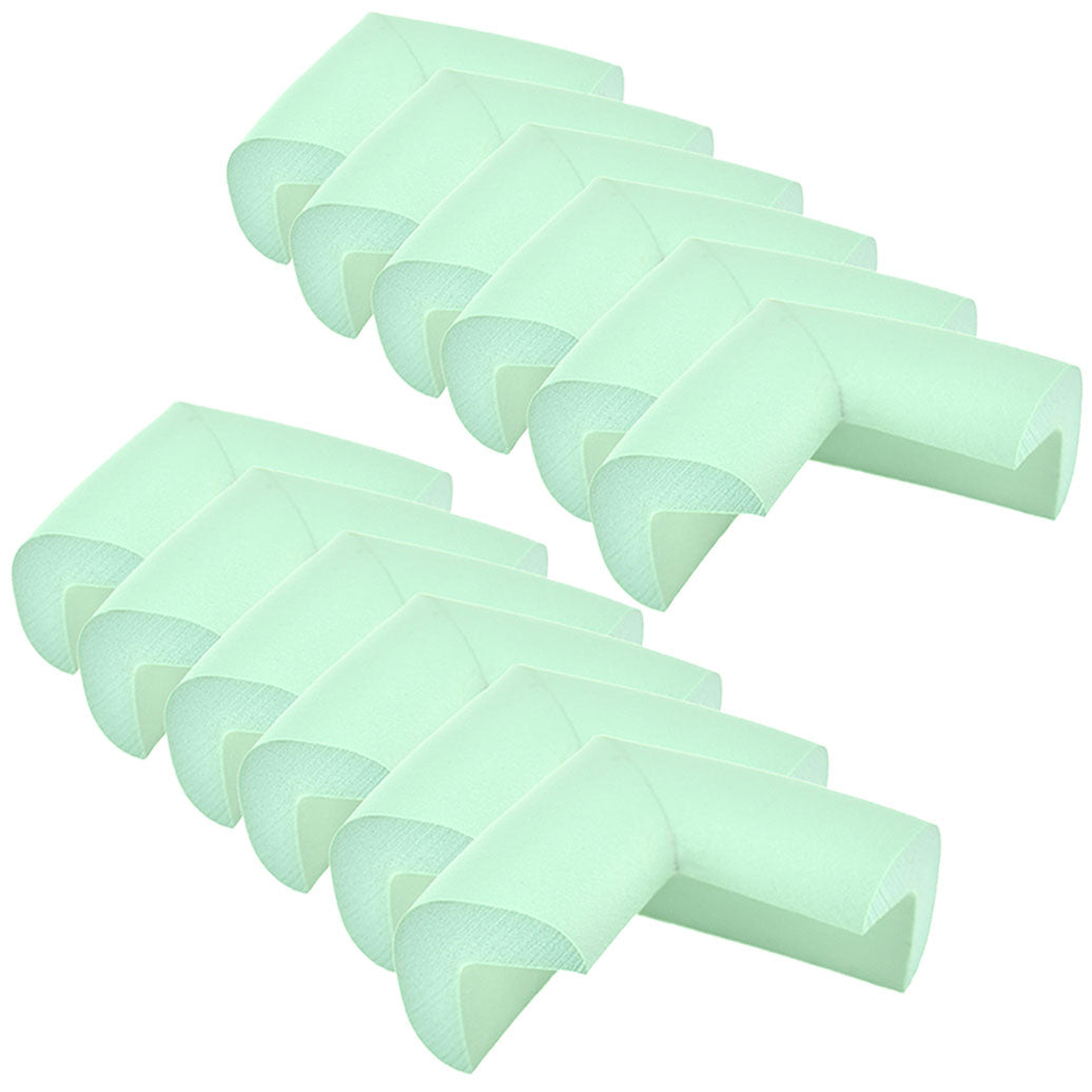 12 Pieces Mint Green Standard L-Shaped Foam Corner Protectors