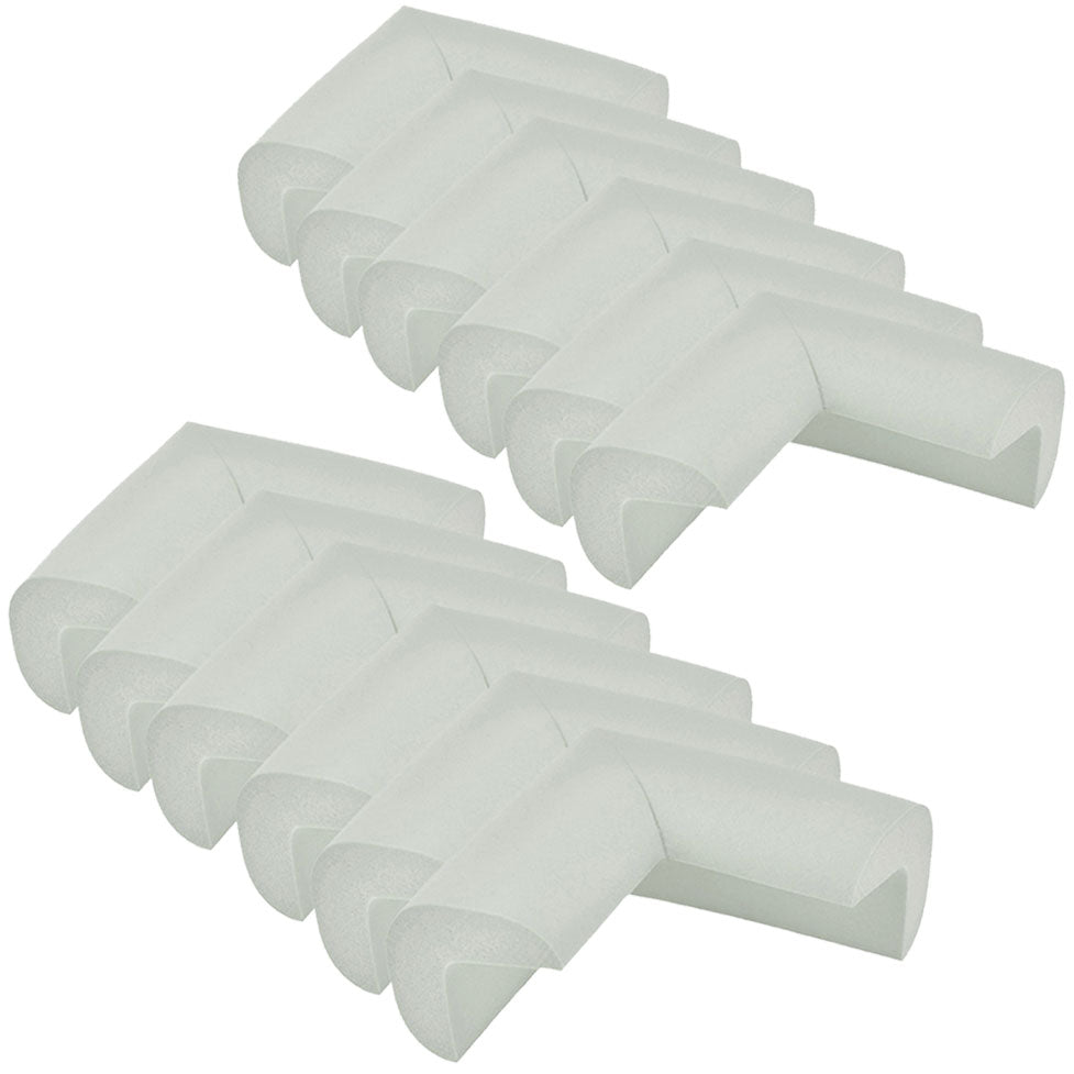 12 Pieces Gray Standard L-Shaped Foam Corner Protectors