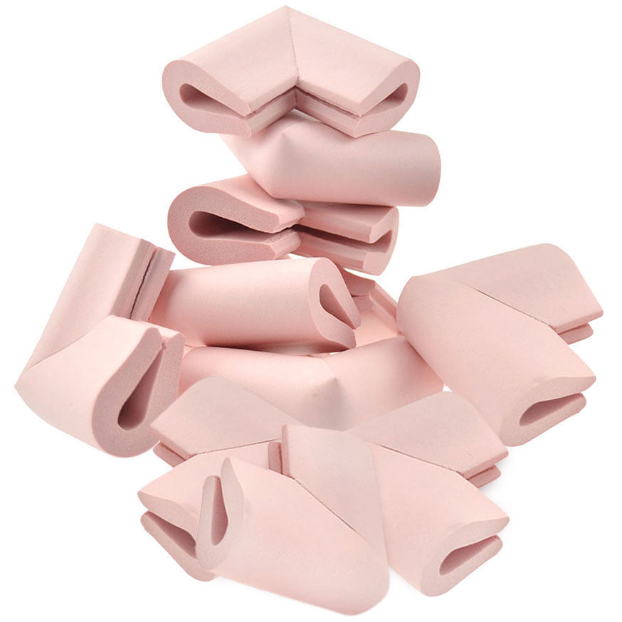 12 Pieces Pink U-Shaped Foam Corner Protectors