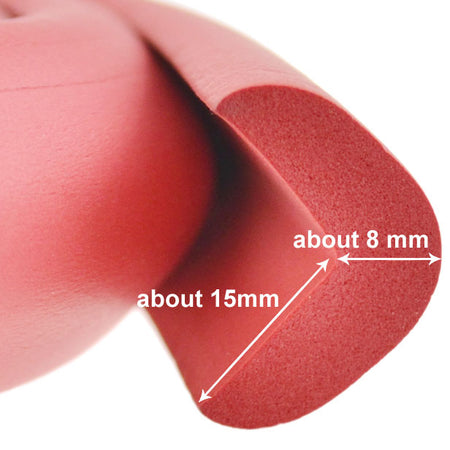 1 Roll Red Standard L-Shaped Foam Edge Protector 78.7 inches (2 meters)