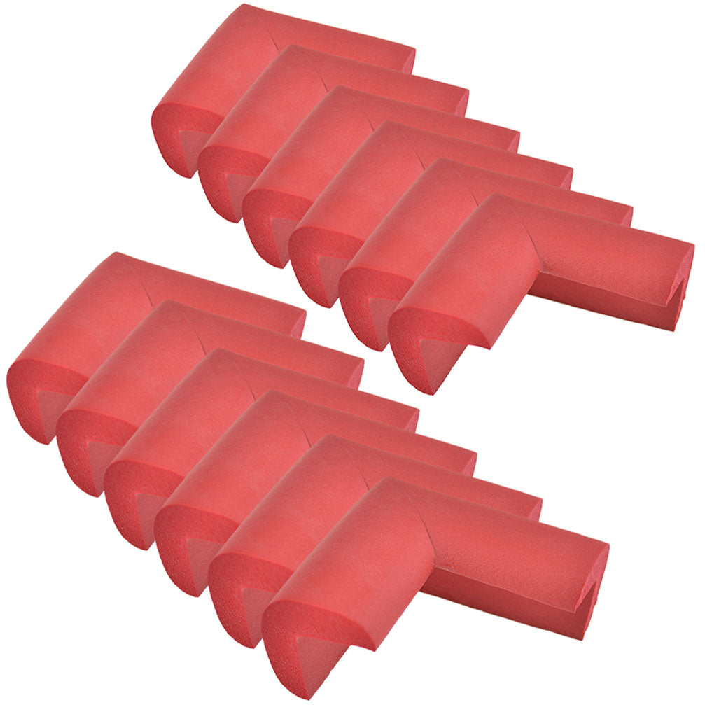 12 Pieces Red Standard L-Shaped Foam Corner Protectors