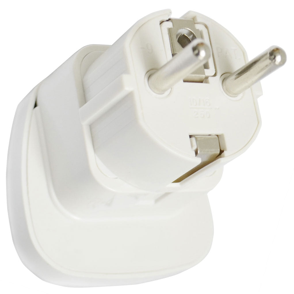 1 Travel Adapter for Traveling to Germany (Schuko, White) Type F