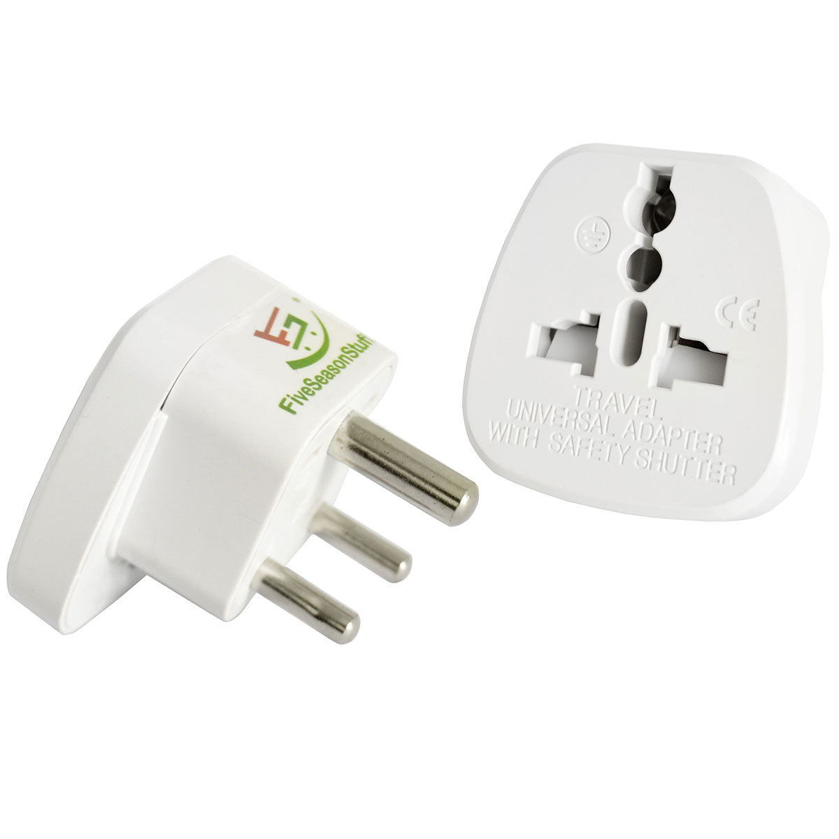 1 Travel Adapter for Traveling to India (White) Type M