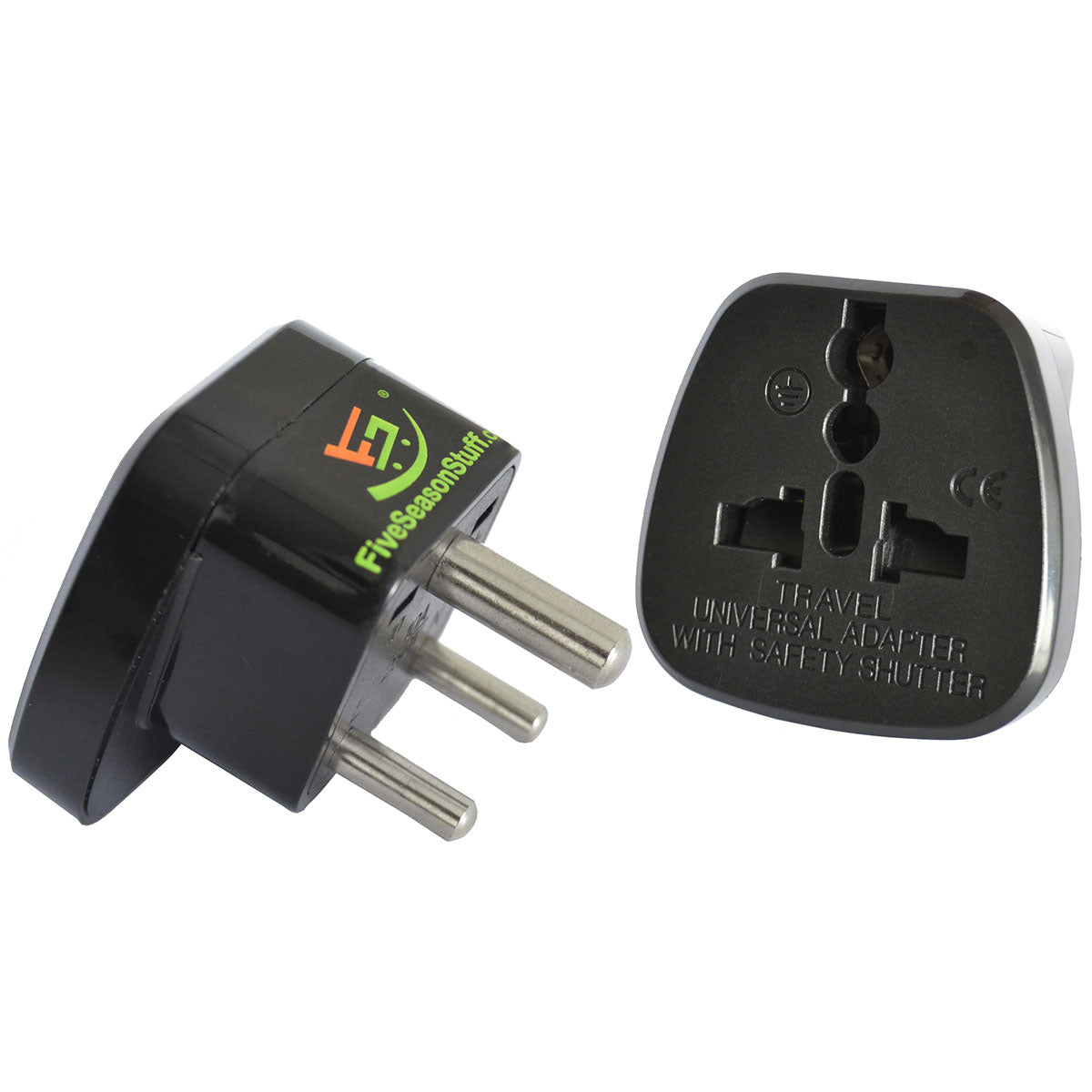 1 Travel Adapter for Traveling to South Africa (Black) Type D
