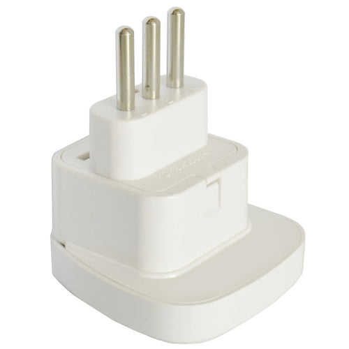 5 Travel Adapters for Traveling to Italy (White) Type L