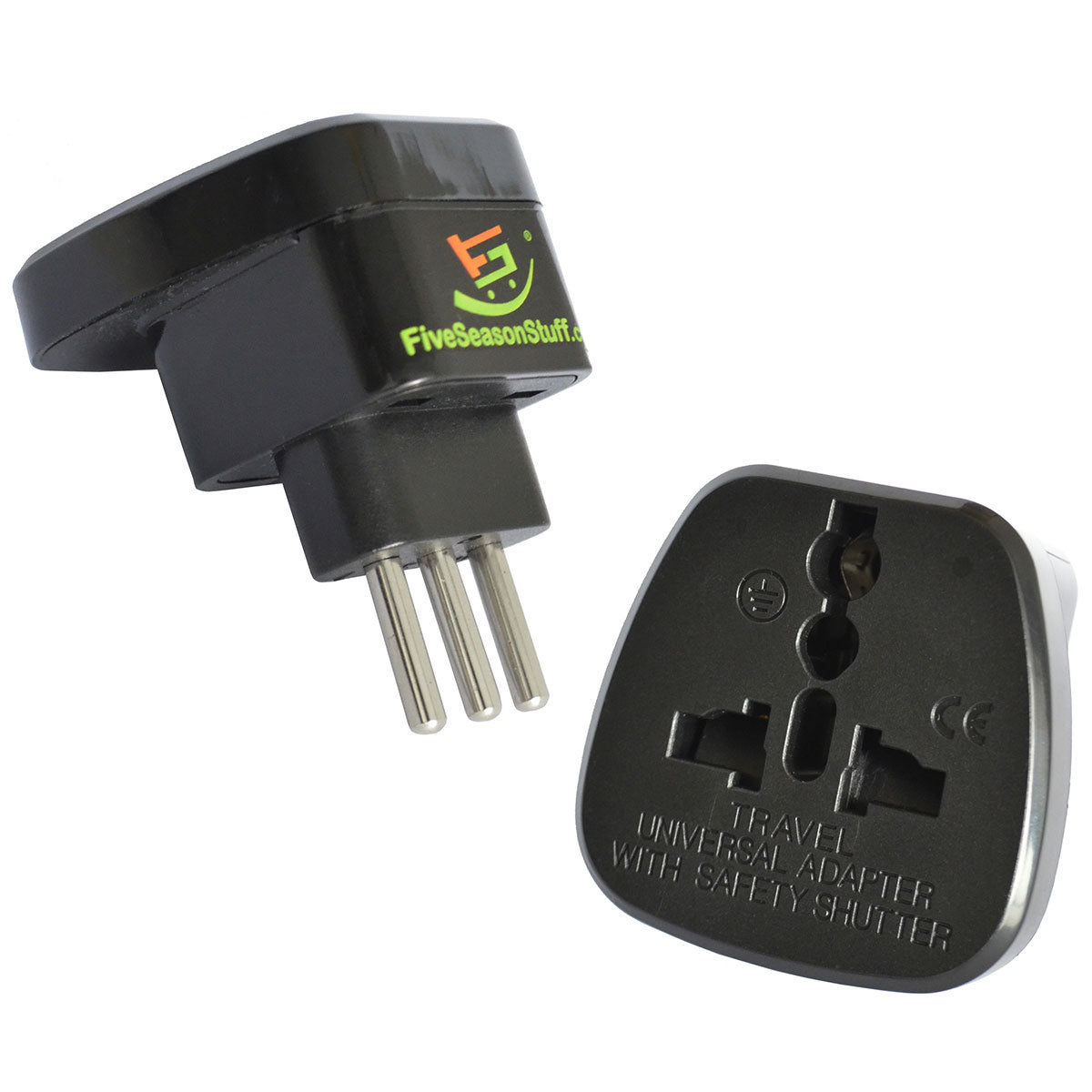 1 Travel Adapter for Traveling to Italy (Black) Type L
