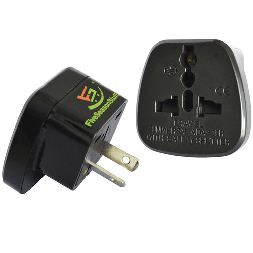 1 Travel Adapter for Traveling to Australia (2 Prong, Black) Type I