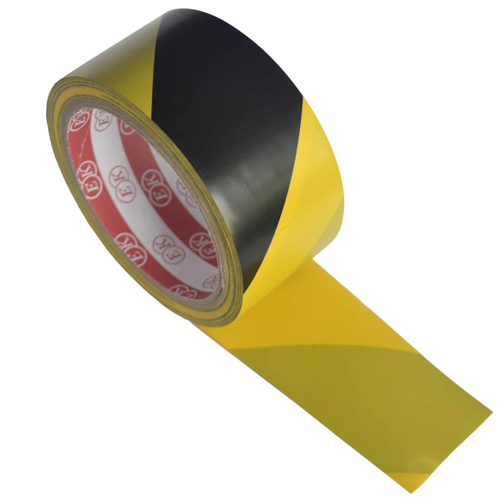 High Strength Adhesive Single-Sided Black and Yellow Standard Hazard Safety Warning Floor Tape for Social Distance, Strong and Water Resistant Tape (4.5cm x 17 meters)