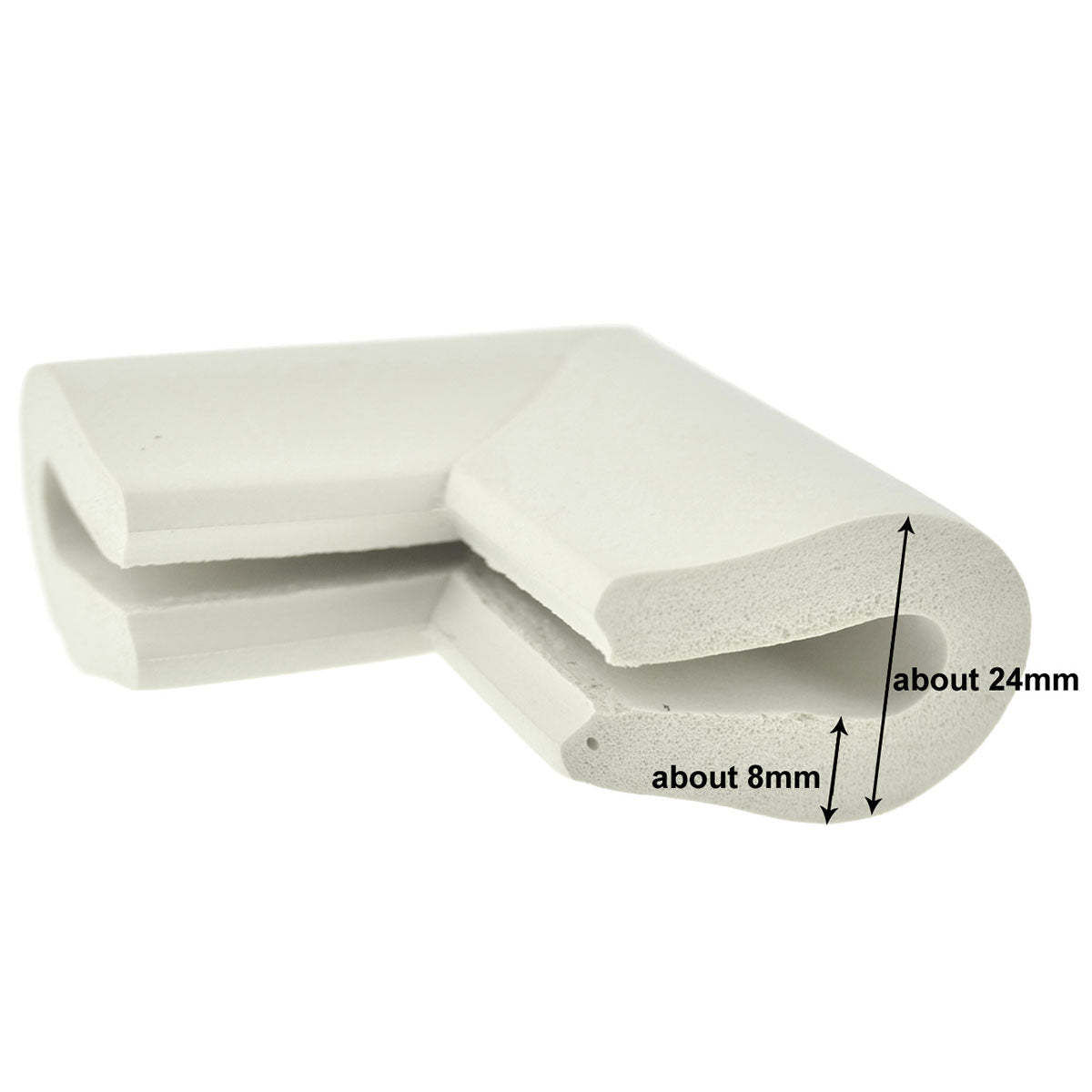 12 Pieces Cream White U-Shaped Foam Corner Protectors