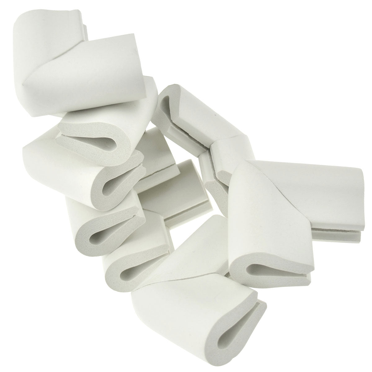 12 Pieces Cream White U-Shaped Foam Corner Protectors