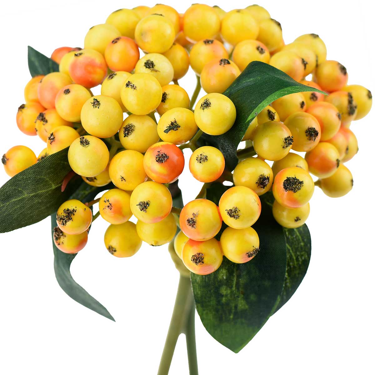 2 Berry Stems Artificial Fruit Holly Berries Decoration with Soft Bendable Stems for Vases, Bouquets and Floral Arrangements