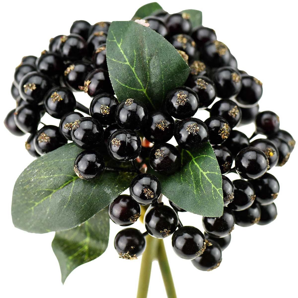 2 Berry Stems Artificial Fruit Holly Berries Decoration with Soft Bendable Stems for Vases, Bouquets and Floral Arrangements