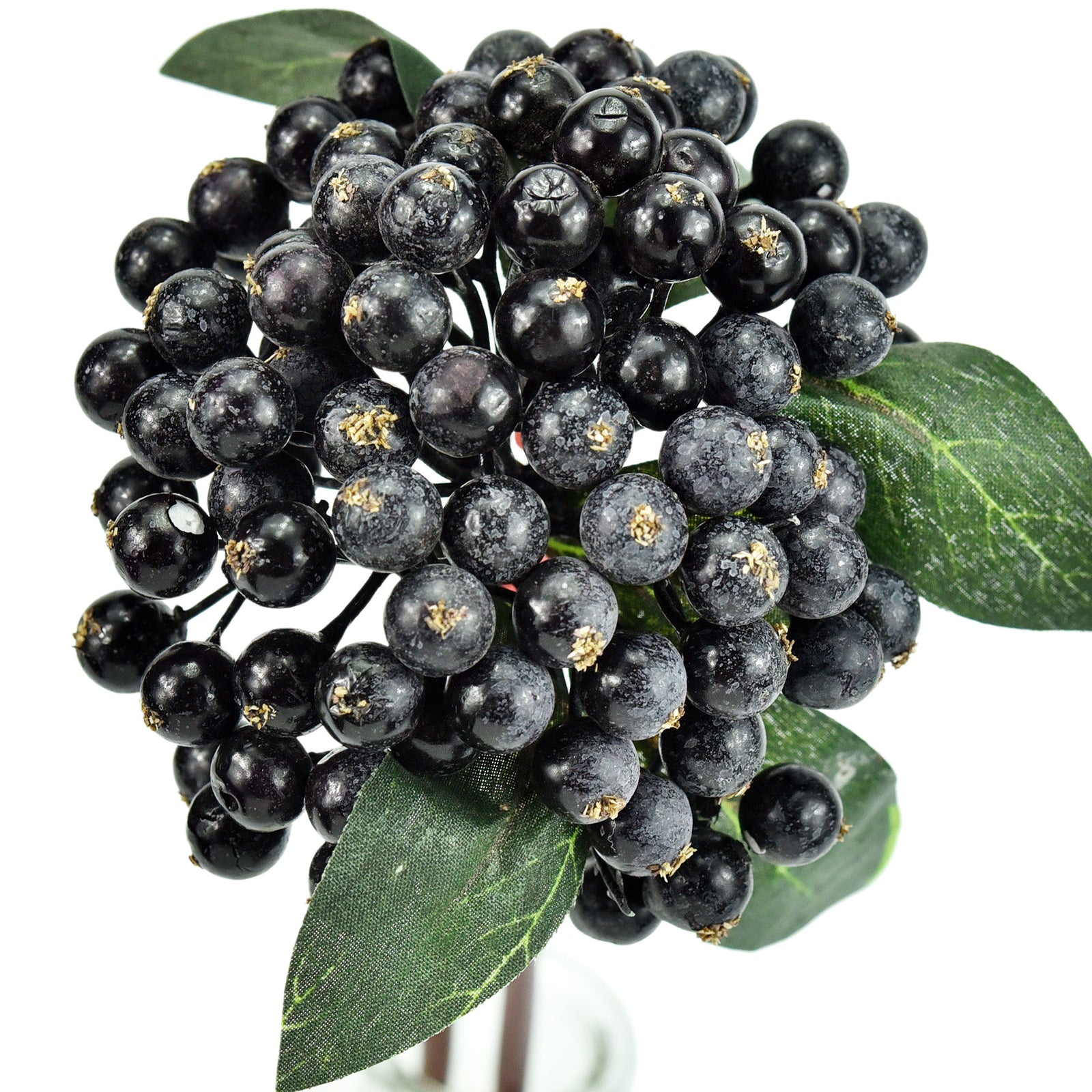 2 Berry Stems Artificial Fruit Holly Berries Decoration with Soft Bendable Stems for Vases, Bouquets and Floral Arrangements