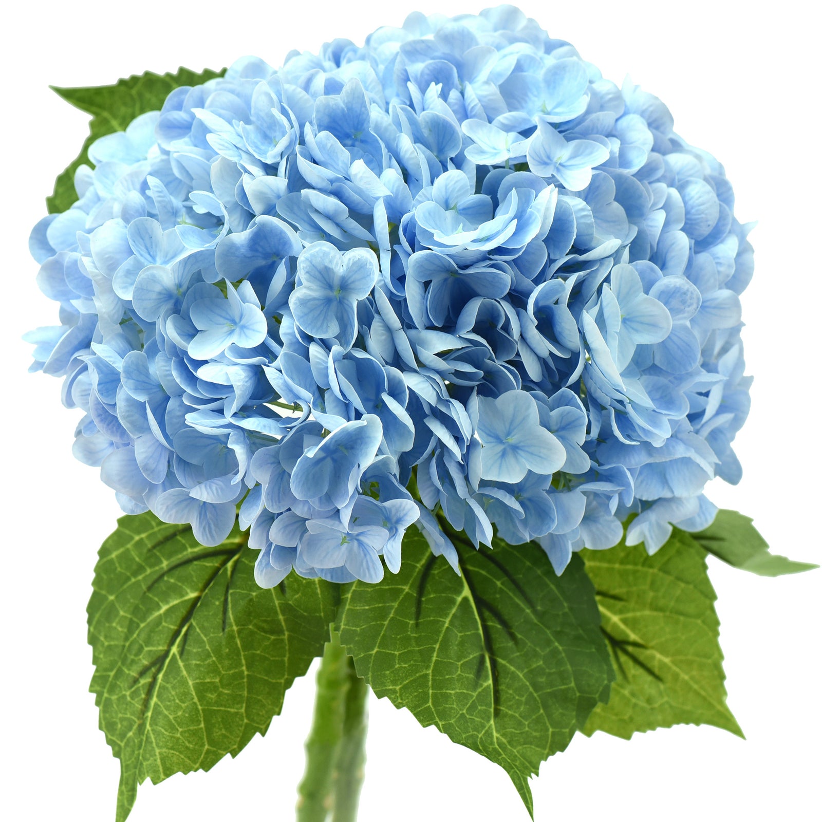 FiveSeasonStuff 2 Stems Real Touch Petals and Leaves Artificial Hydrangea Flowers Long Stem Floral Arrangement | for Wedding Bridal Party Home Décor DIY Floral Decoration (FiveSeasonStuff 2 Stems Real Touch Petals and Leaves Artificial Hydrangea Flowers Long Stem Floral Arrangement | for Wedding Bridal Party Home Décor DIY Floral Decoration (blue)
