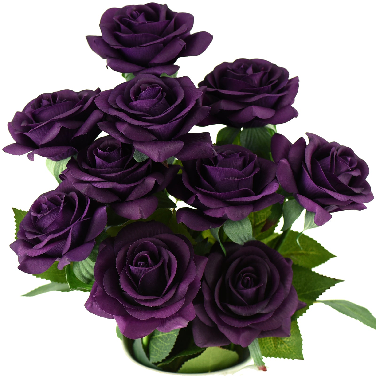 Purple Rose Stem, Artificial Flowers, Fake Roses, Silk Roses, Faux  Flowers