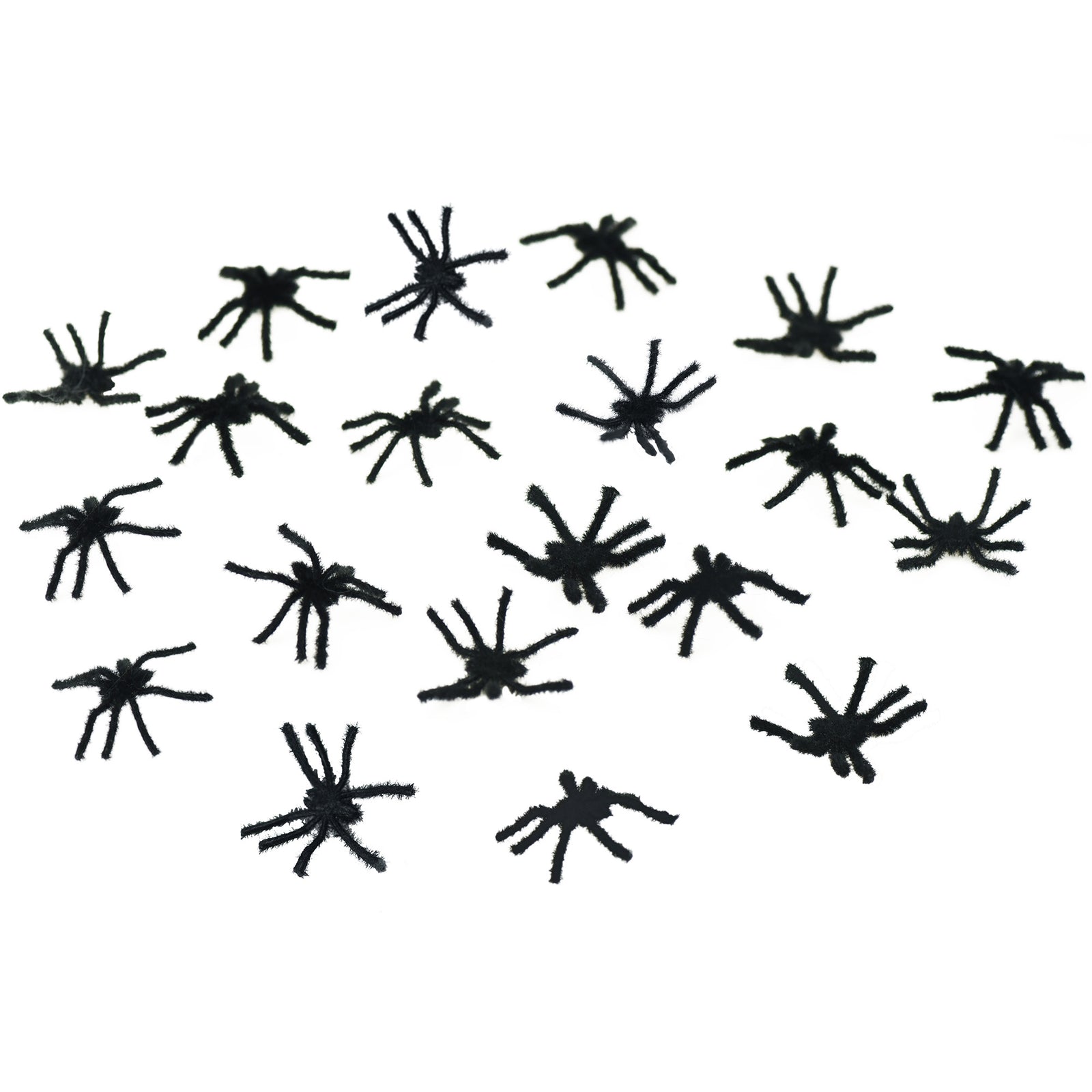 FiveSeasonStuff 20 Pcs x Black Hairy Spiders | Realistic Looking Fake Spider | Party Pranks | Practical Jokes | Halloween Props | Prank Insect | 