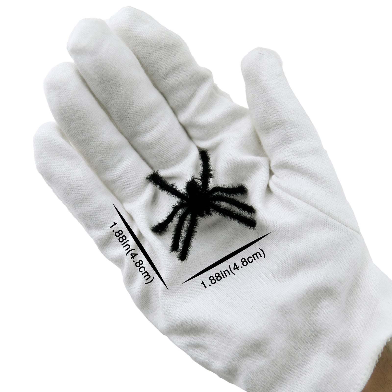 FiveSeasonStuff 20 Pcs x Black Hairy Spiders | Realistic Looking Fake Spider | Party Pranks | Practical Jokes | Halloween Props | Prank Insect | 