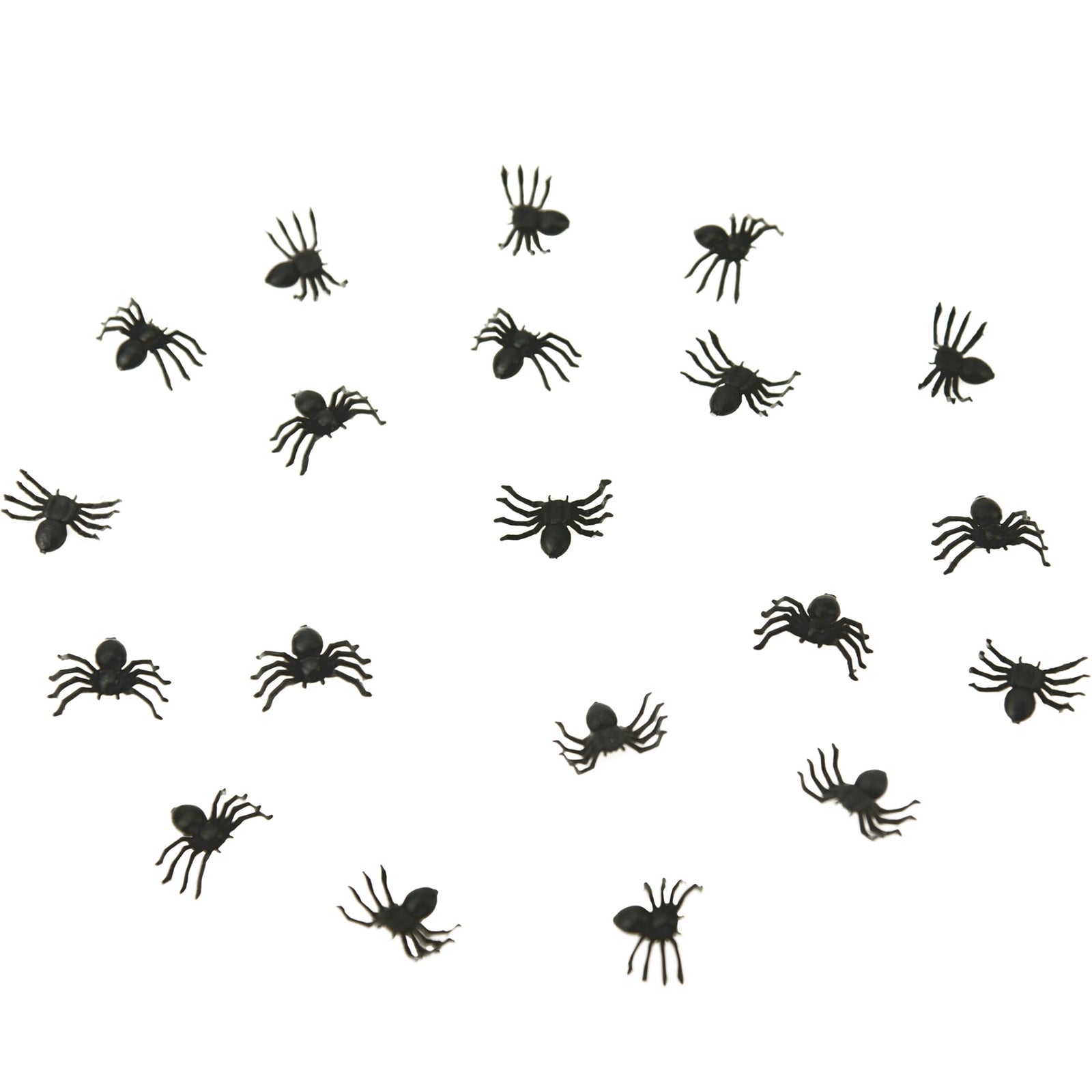 FiveSeasonStuff 50 Pcs x Black Plastic Spiders | Realistic Looking Fake Spider | Party Pranks | Practical Jokes | Halloween Props | Prank Insect