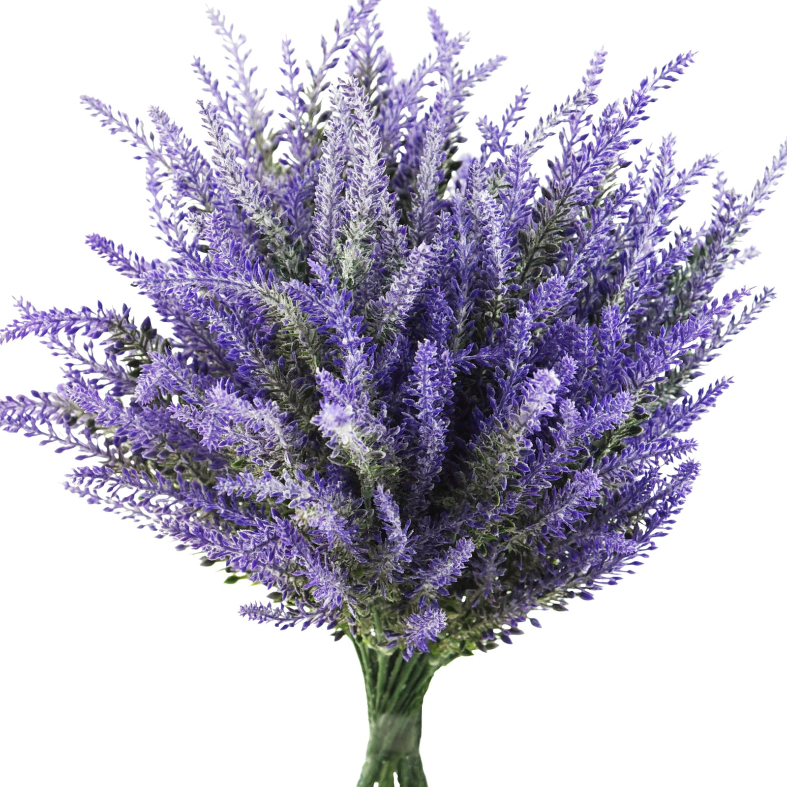 Artificial Flocked Purple Lavender Flowers & Bouquets 10 Bundles