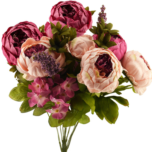 Purple Nostalgic Sentimental Rustic Vintage Silk Peony Artificial Flow –  FiveSeasonStuff