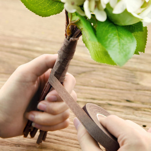 Brown Floral Tapes (60 Yards) Binds Flower Stems Together for Bouquets Corsages Boutonnieres 2-Pack
