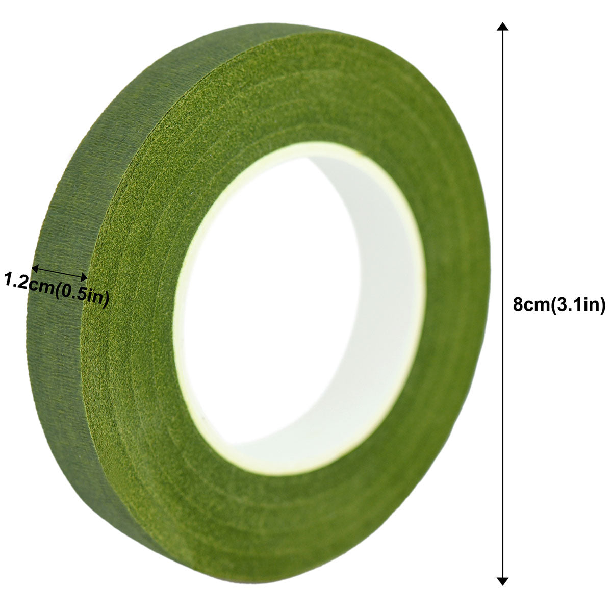 Moss Green Floral Tapes (60 Yards) Binds Flower Stems Together for Bouquets Corsages Boutonnieres 2-Pack